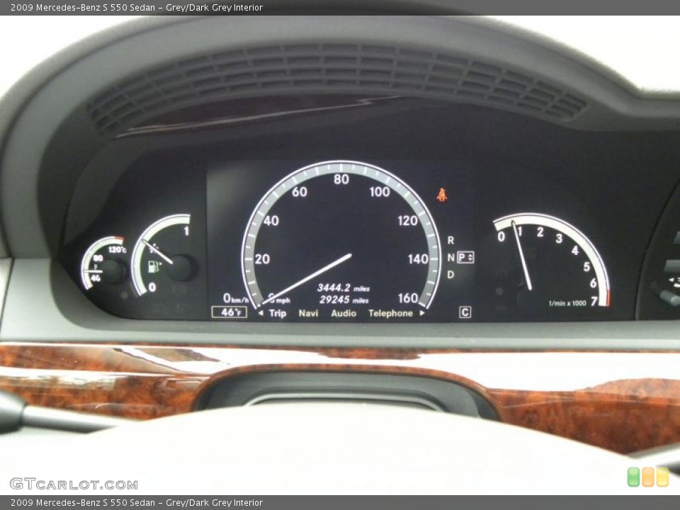 Grey/Dark Grey Interior Gauges for the 2009 Mercedes-Benz S 550 Sedan #45125482