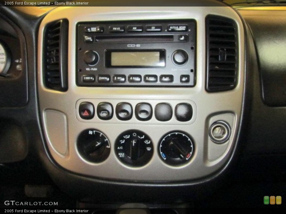 Ebony Black Interior Controls for the 2005 Ford Escape Limited #45126426