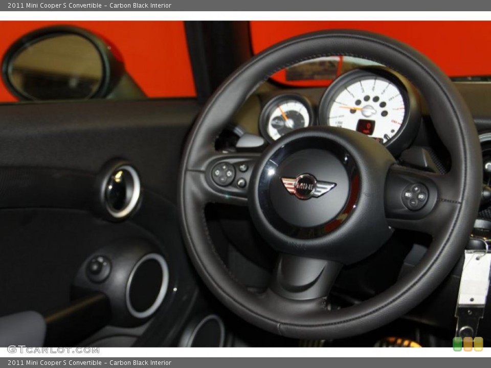 Carbon Black Interior Steering Wheel for the 2011 Mini Cooper S Convertible #45130274