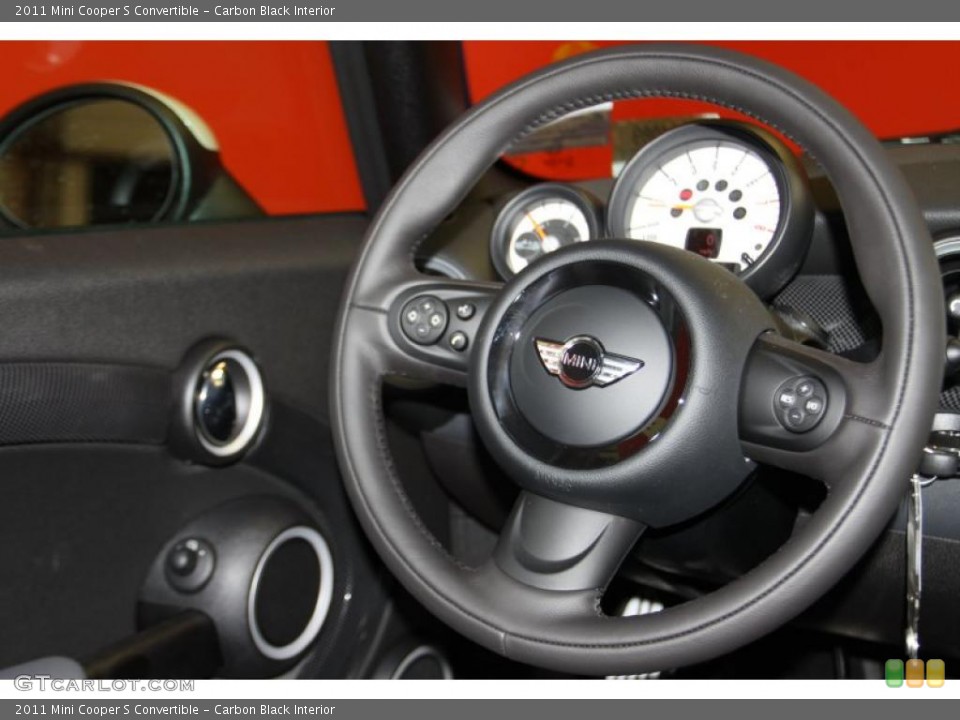 Carbon Black Interior Steering Wheel for the 2011 Mini Cooper S Convertible #45130587