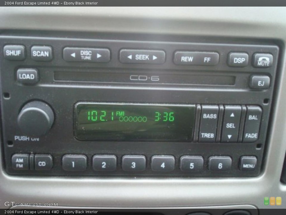 Ebony Black Interior Controls for the 2004 Ford Escape Limited 4WD #45133362