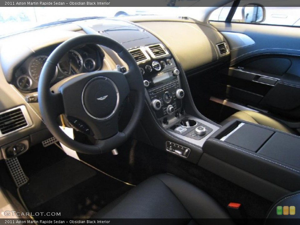 Obsidian Black Interior Prime Interior for the 2011 Aston Martin Rapide Sedan #45136063