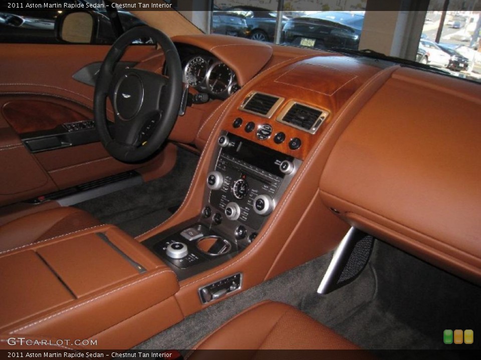 Chestnut Tan Interior Dashboard for the 2011 Aston Martin Rapide Sedan #45136487