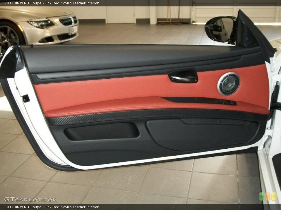 Fox Red Novillo Leather Interior Door Panel for the 2011 BMW M3 Coupe #45139439