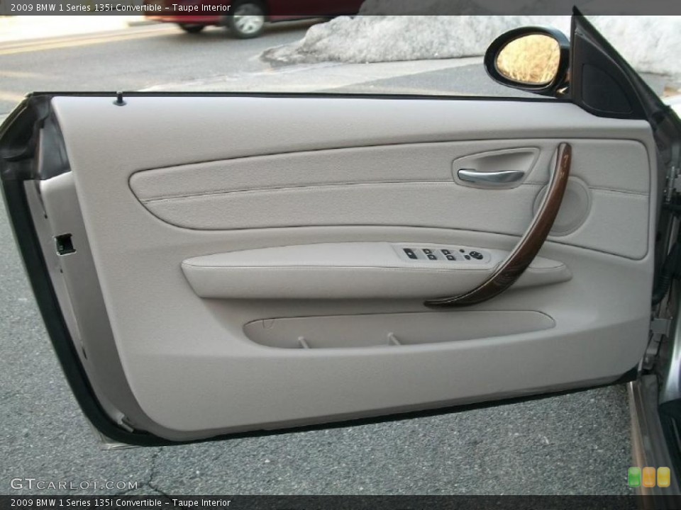 Taupe Interior Door Panel for the 2009 BMW 1 Series 135i Convertible #45140063