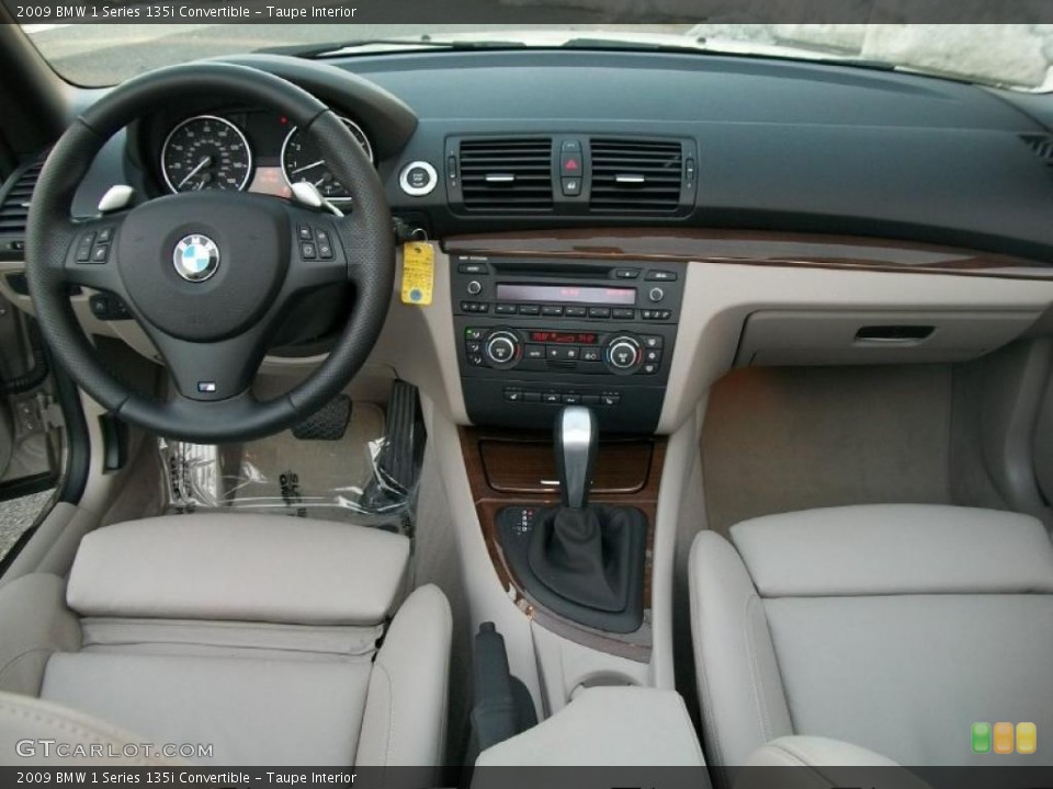 Taupe Interior Dashboard for the 2009 BMW 1 Series 135i Convertible #45140163