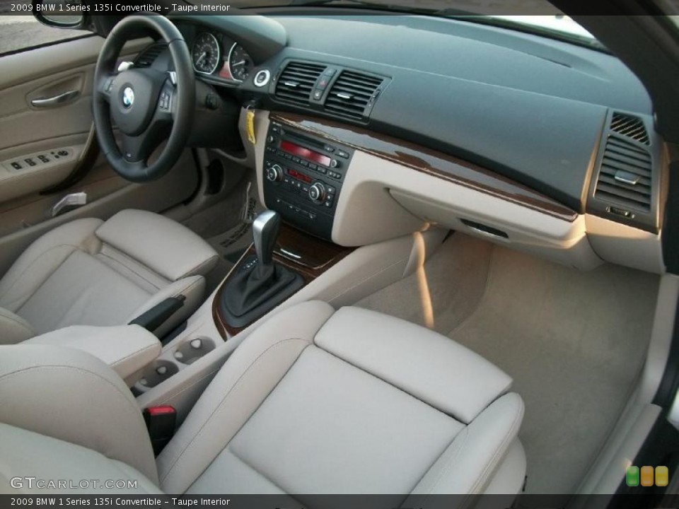 Taupe Interior Dashboard for the 2009 BMW 1 Series 135i Convertible #45140367