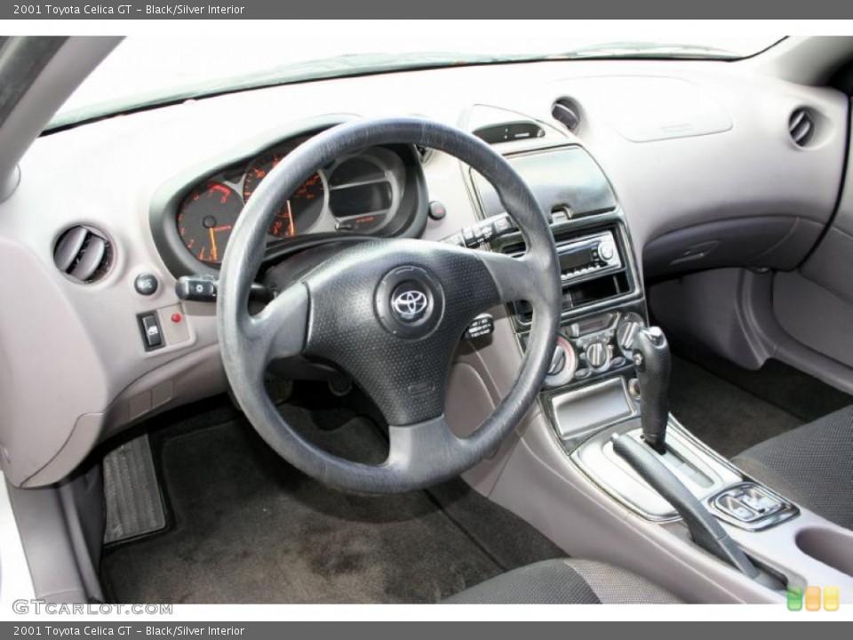 Black/Silver Interior Photo for the 2001 Toyota Celica GT #45141399