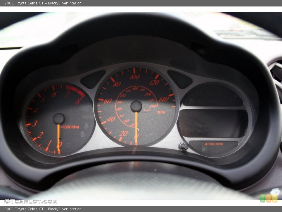 Black/Silver Interior Gauges for the 2001 Toyota Celica GT #45141519
