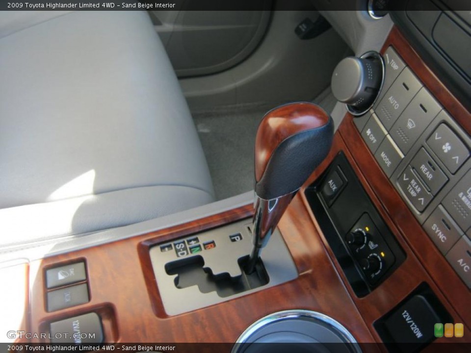 Sand Beige Interior Transmission for the 2009 Toyota Highlander Limited 4WD #45146111