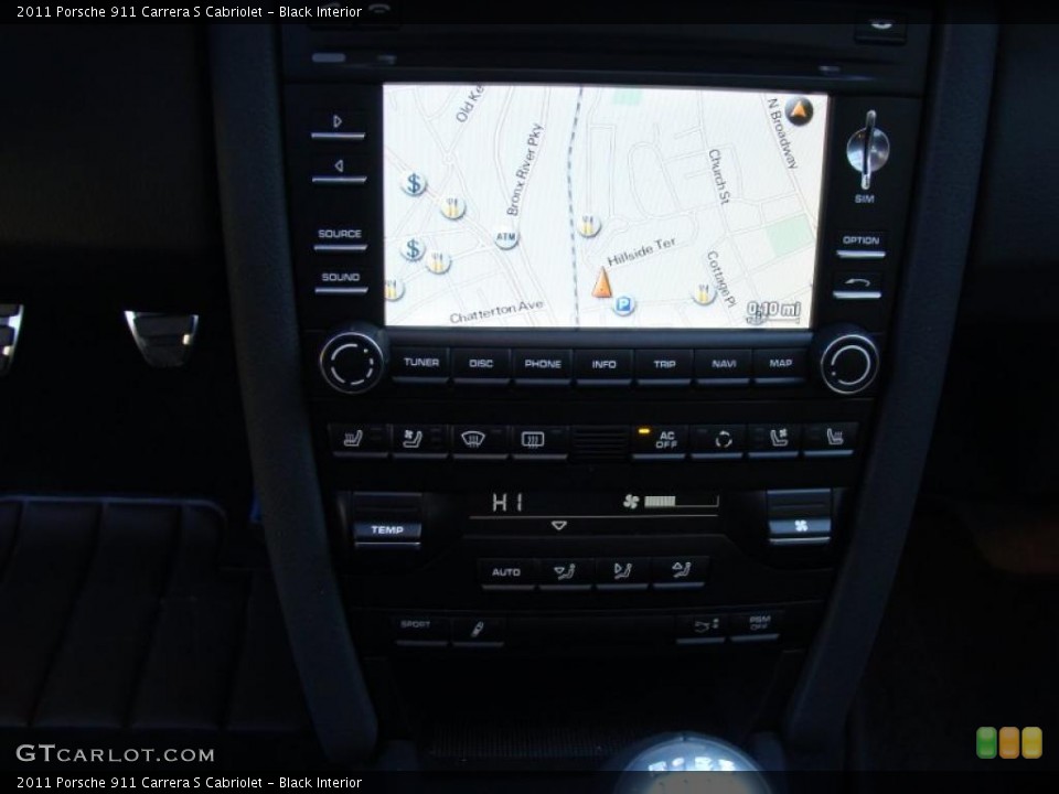 Black Interior Navigation for the 2011 Porsche 911 Carrera S Cabriolet #45149211