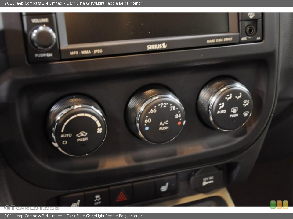 Dark Slate Gray/Light Pebble Beige Interior Controls for the 2011 Jeep Compass 2.4 Limited #45149275