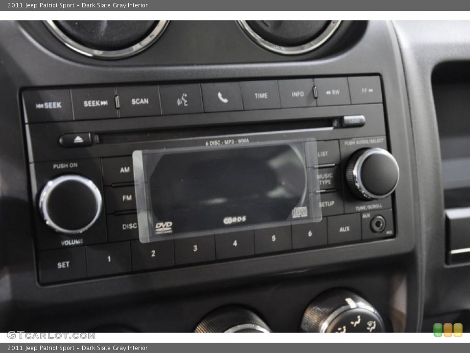 Dark Slate Gray Interior Controls for the 2011 Jeep Patriot Sport #45149515