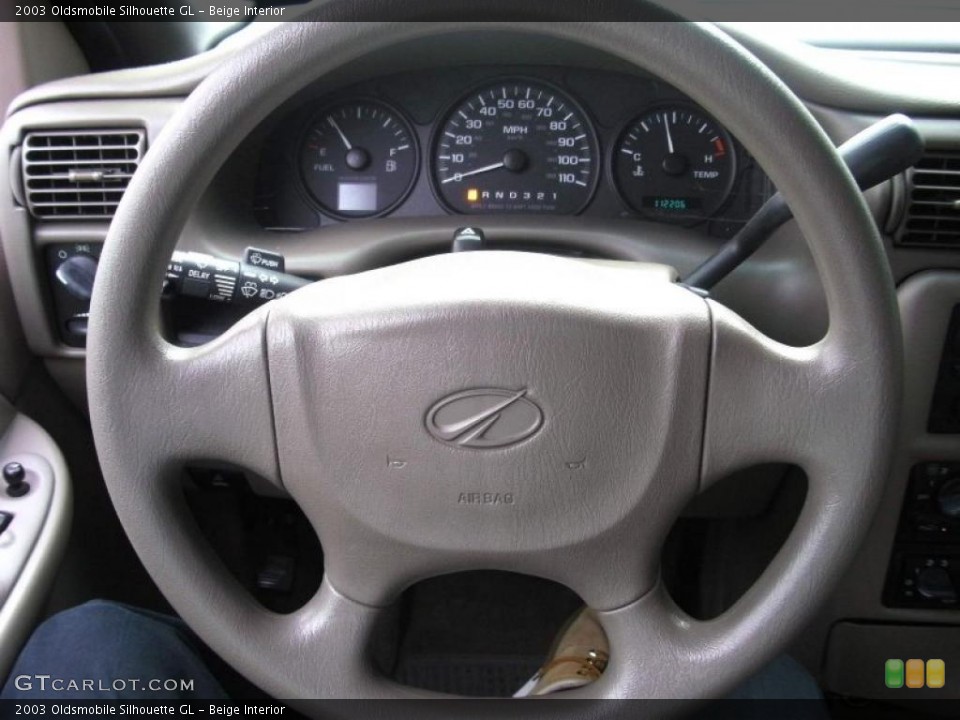 Beige Interior Steering Wheel for the 2003 Oldsmobile Silhouette GL #45150823