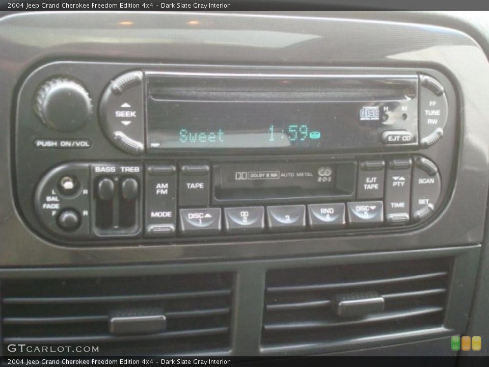 Dark Slate Gray Interior Controls for the 2004 Jeep Grand Cherokee Freedom Edition 4x4 #45151639