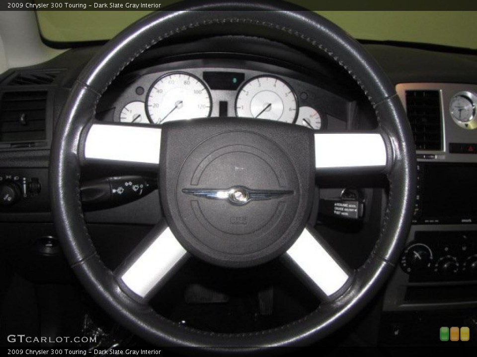 Dark Slate Gray Interior Steering Wheel for the 2009 Chrysler 300 Touring #45155453