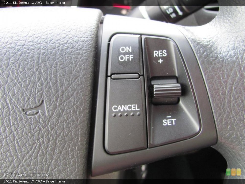 Beige Interior Controls for the 2011 Kia Sorento LX AWD #45155948