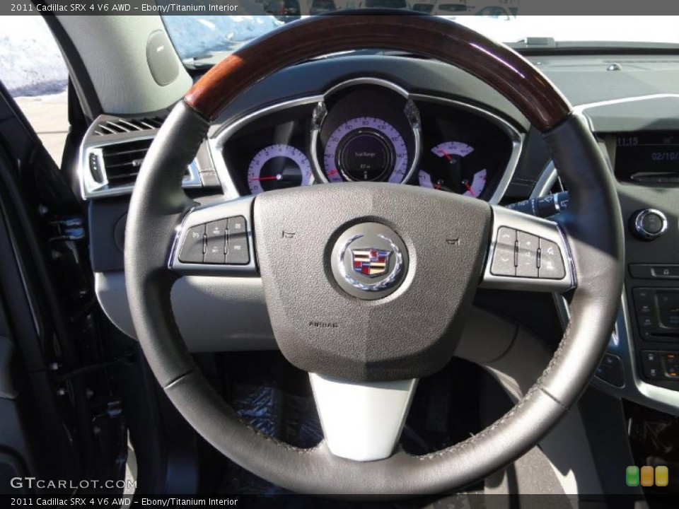 Ebony/Titanium Interior Steering Wheel for the 2011 Cadillac SRX 4 V6 AWD #45157708