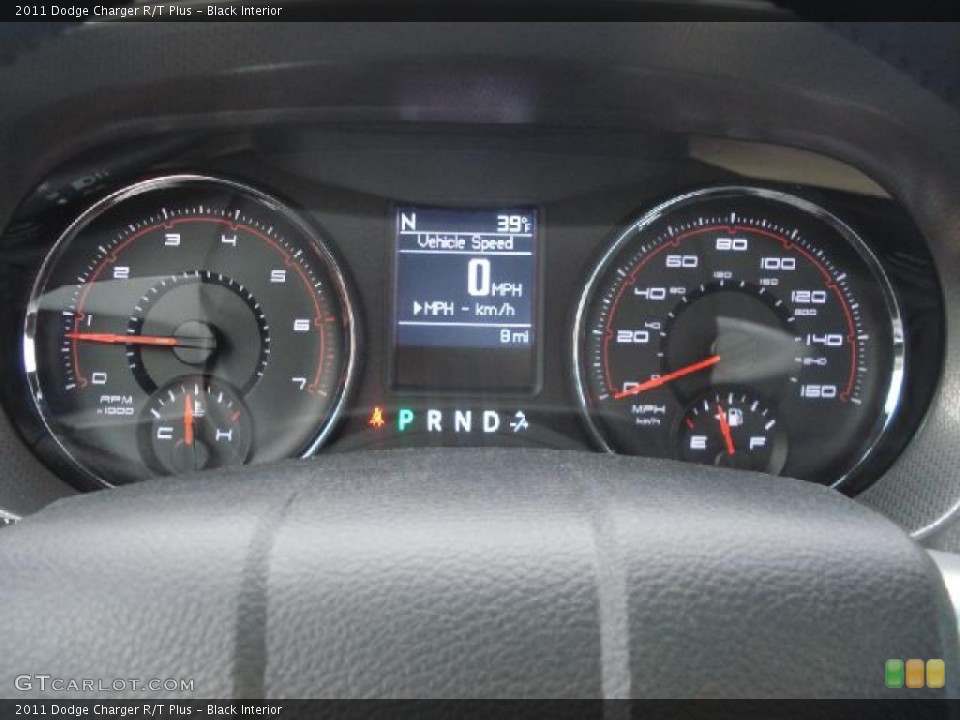 Black Interior Gauges for the 2011 Dodge Charger R/T Plus #45160708