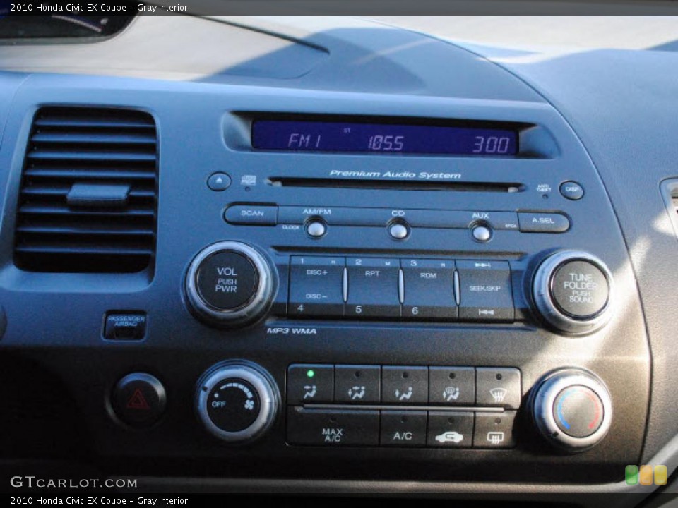 Gray Interior Controls for the 2010 Honda Civic EX Coupe #45161643