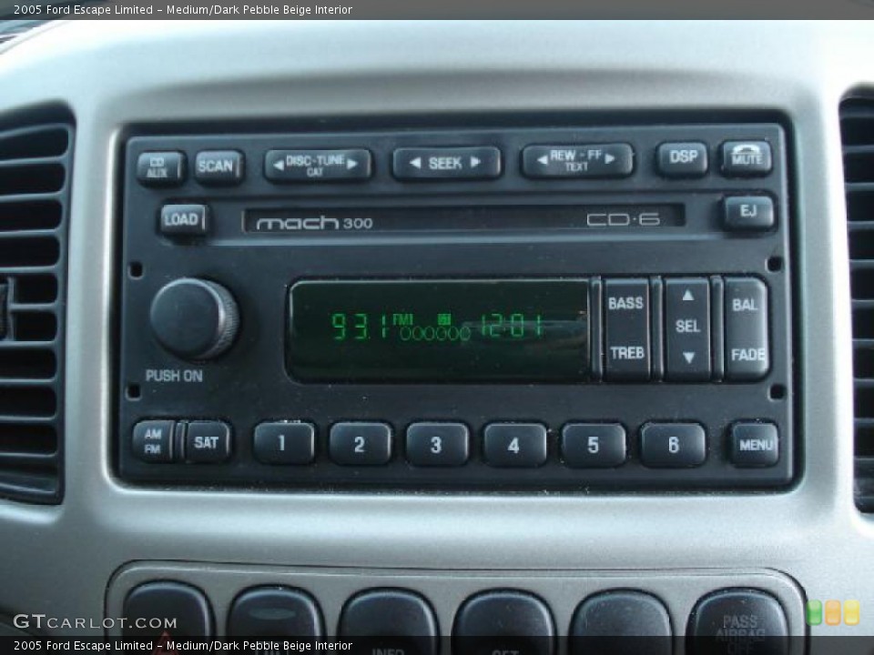 Medium/Dark Pebble Beige Interior Controls for the 2005 Ford Escape Limited #45164665