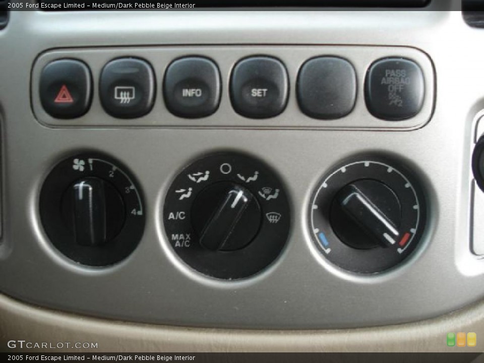 Medium/Dark Pebble Beige Interior Controls for the 2005 Ford Escape Limited #45164697
