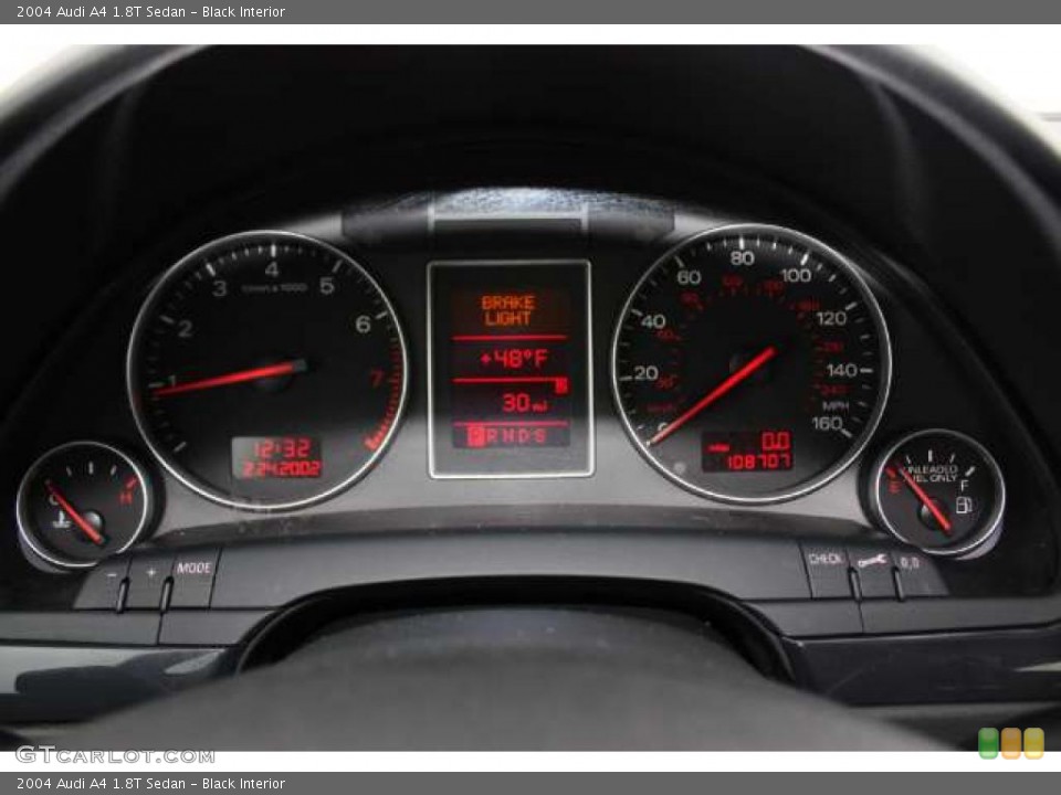 Black Interior Gauges for the 2004 Audi A4 1.8T Sedan #45171939