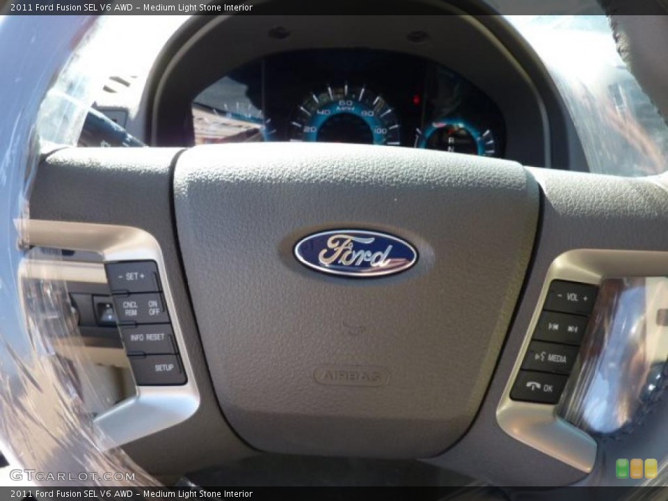 Medium Light Stone Interior Controls for the 2011 Ford Fusion SEL V6 AWD #45173636