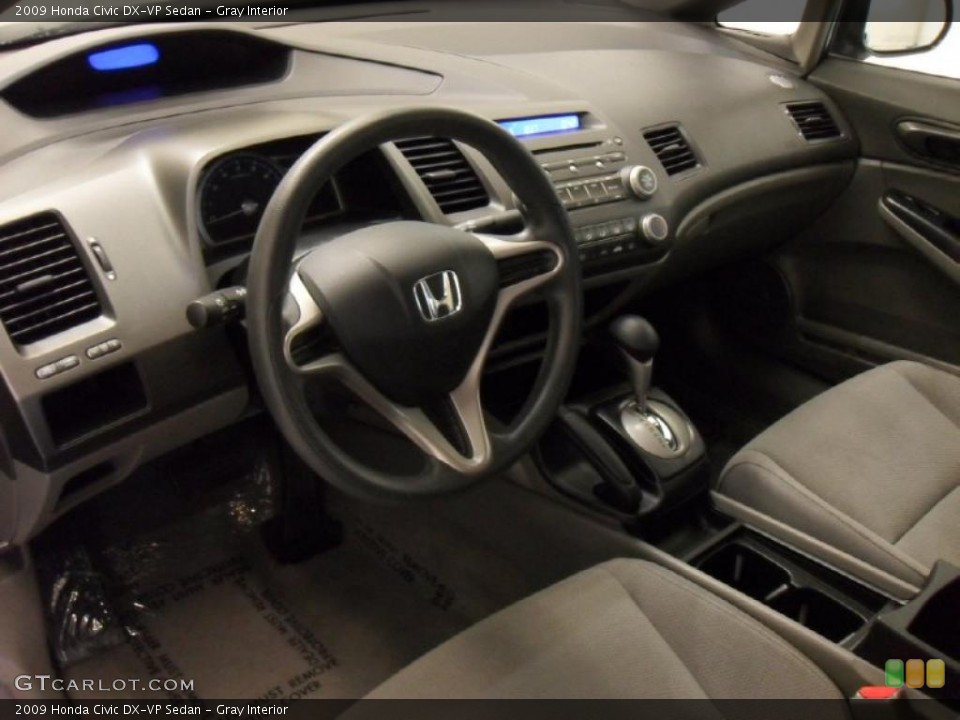 Gray Interior Prime Interior for the 2009 Honda Civic DX-VP Sedan #45178672