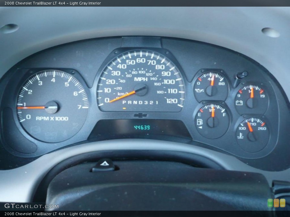 Light Gray Interior Gauges for the 2008 Chevrolet TrailBlazer LT 4x4 #45178956