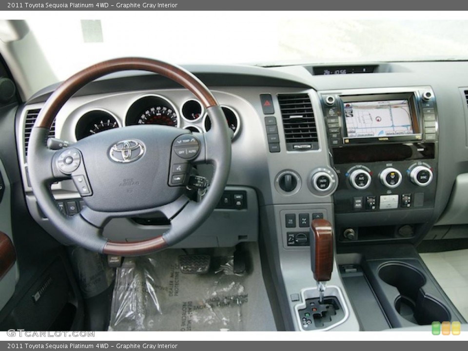 Graphite Gray Interior Dashboard for the 2011 Toyota Sequoia Platinum 4WD #45180464