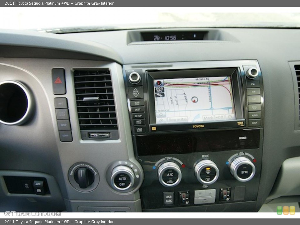 Graphite Gray Interior Controls for the 2011 Toyota Sequoia Platinum 4WD #45180484