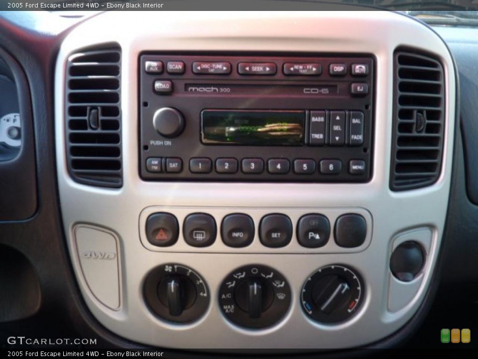 Ebony Black Interior Controls for the 2005 Ford Escape Limited 4WD #45181185