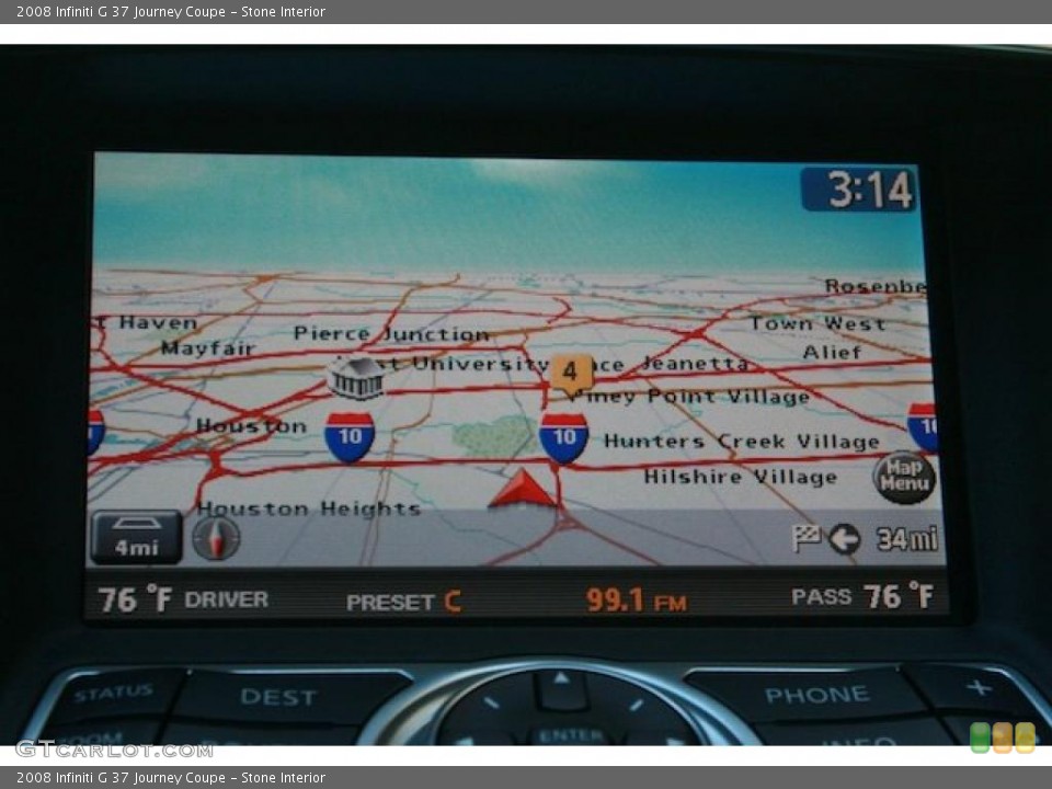 Stone Interior Navigation for the 2008 Infiniti G 37 Journey Coupe #45183094