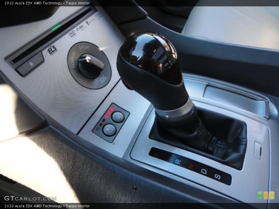 Taupe Interior Transmission for the 2010 Acura ZDX AWD Technology #45183429