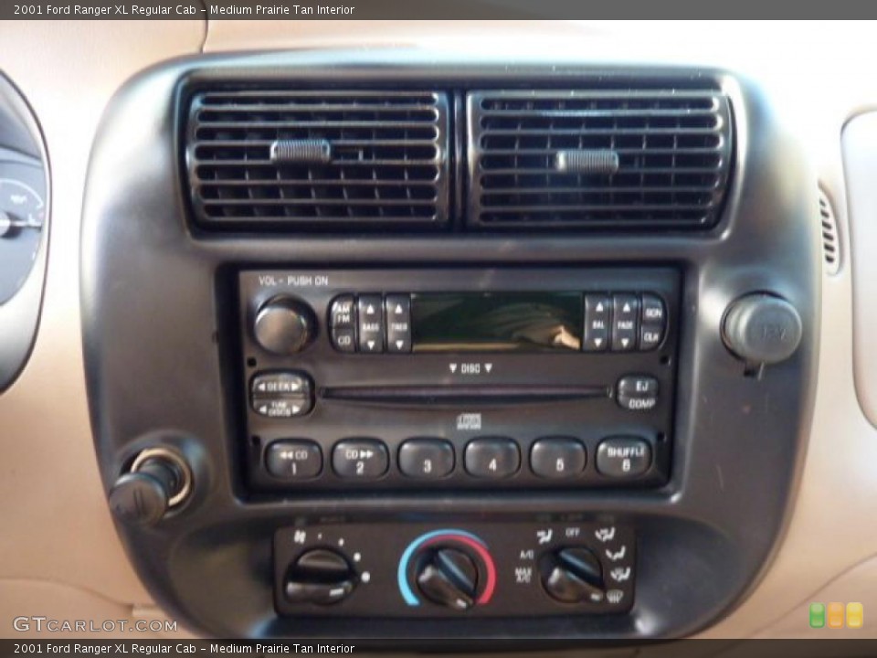 Medium Prairie Tan Interior Controls for the 2001 Ford Ranger XL Regular Cab #45184693