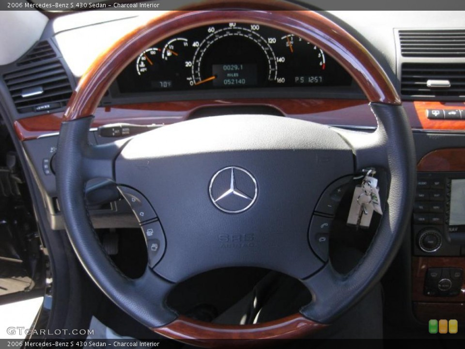 Charcoal Interior Steering Wheel for the 2006 Mercedes-Benz S 430 Sedan #45187312