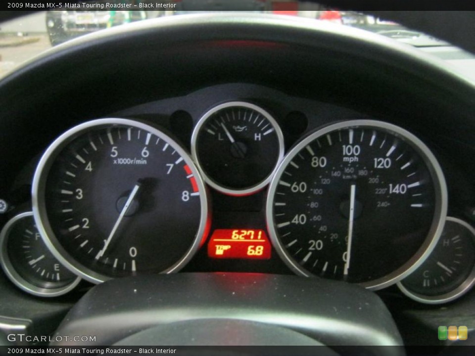 Black Interior Gauges for the 2009 Mazda MX-5 Miata Touring Roadster #45190977