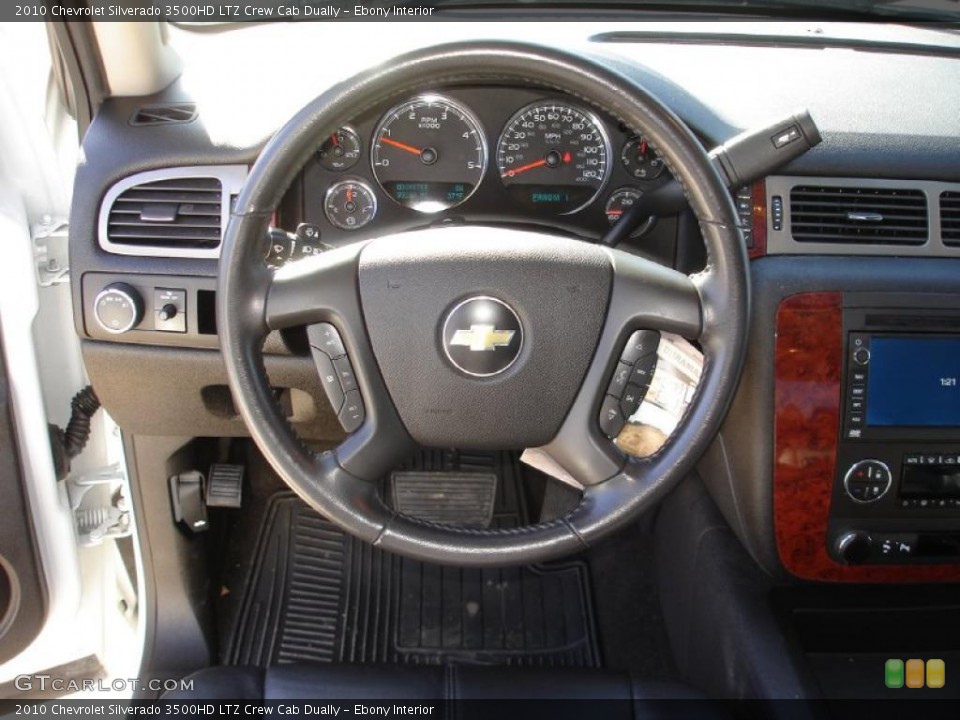 Ebony Interior Steering Wheel for the 2010 Chevrolet Silverado 3500HD LTZ Crew Cab Dually #45191197