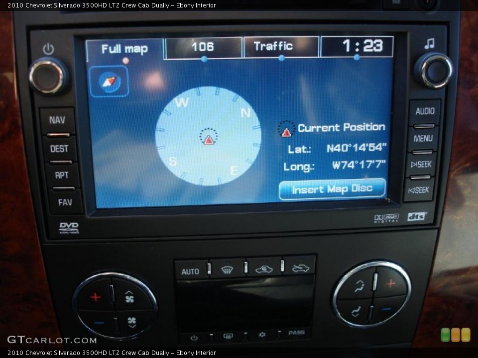 Ebony Interior Navigation for the 2010 Chevrolet Silverado 3500HD LTZ Crew Cab Dually #45191309