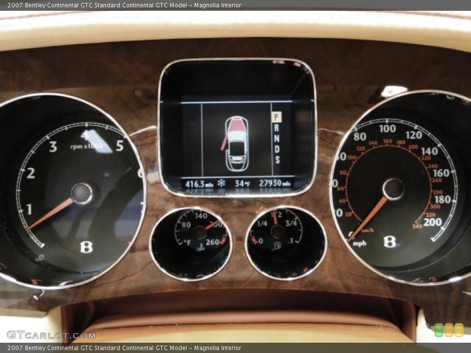 Magnolia Interior Gauges for the 2007 Bentley Continental GTC  #45196865