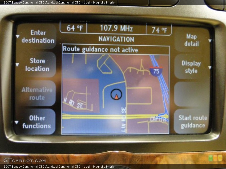 Magnolia Interior Navigation for the 2007 Bentley Continental GTC  #45196921