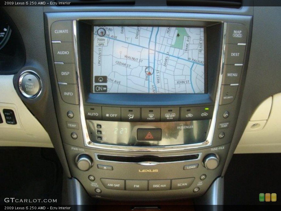 Ecru Interior Navigation for the 2009 Lexus IS 250 AWD #45206073