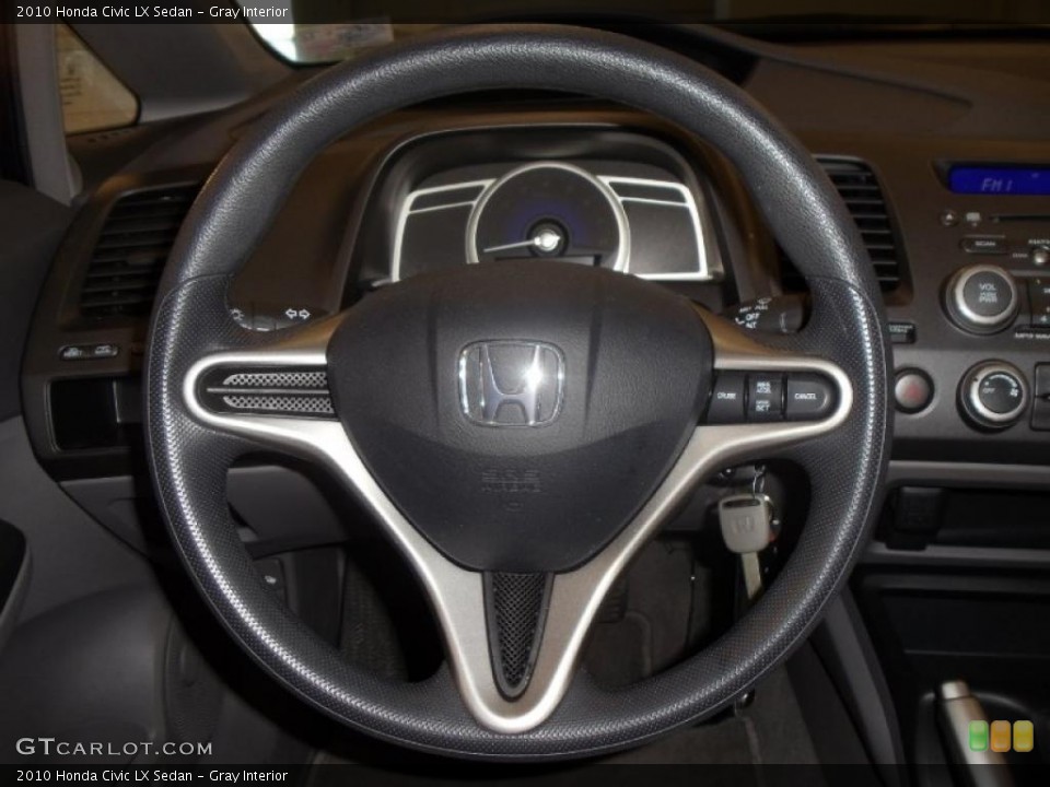 Gray Interior Steering Wheel for the 2010 Honda Civic LX Sedan #45212557