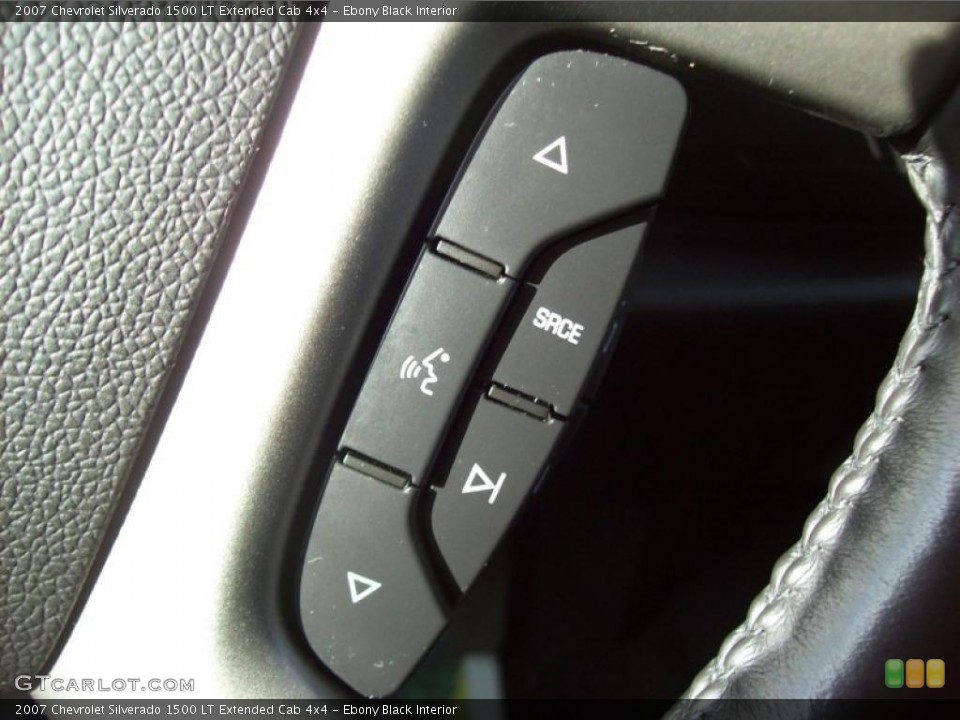 Ebony Black Interior Controls for the 2007 Chevrolet Silverado 1500 LT Extended Cab 4x4 #45214785
