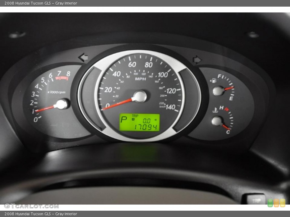 Gray Interior Gauges for the 2008 Hyundai Tucson GLS #45215017