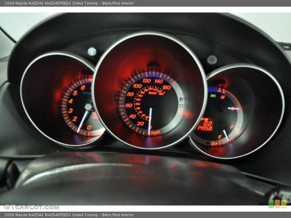 Black/Red Interior Gauges for the 2009 Mazda MAZDA3 MAZDASPEED3 Grand Touring #45217617