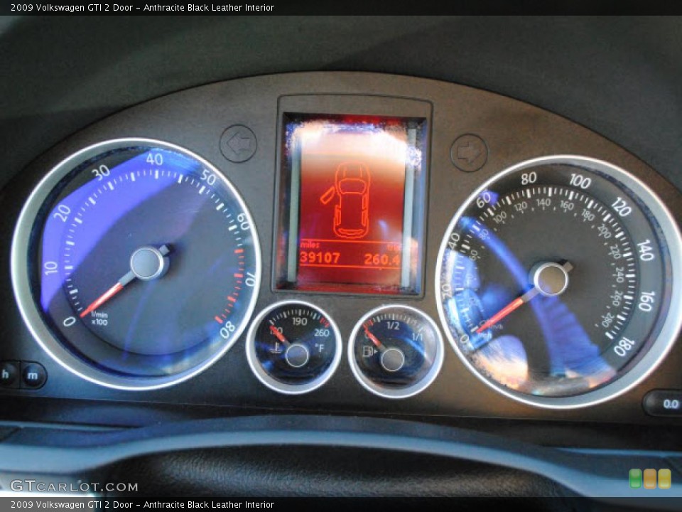 Anthracite Black Leather Interior Gauges for the 2009 Volkswagen GTI 2 Door #45218329
