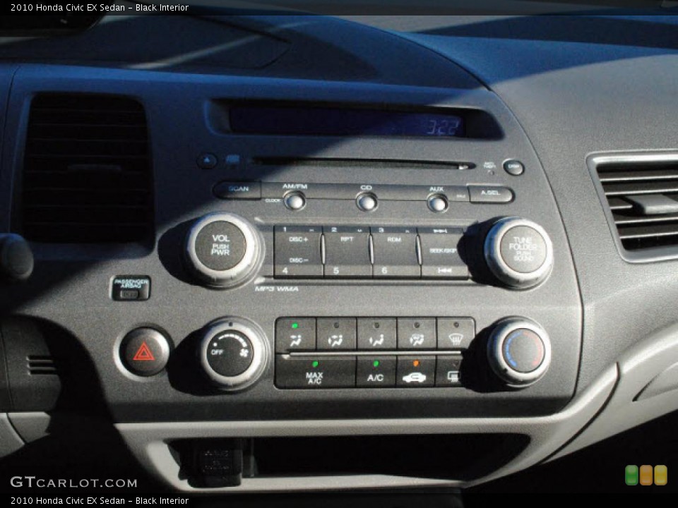 Black Interior Controls for the 2010 Honda Civic EX Sedan #45218813