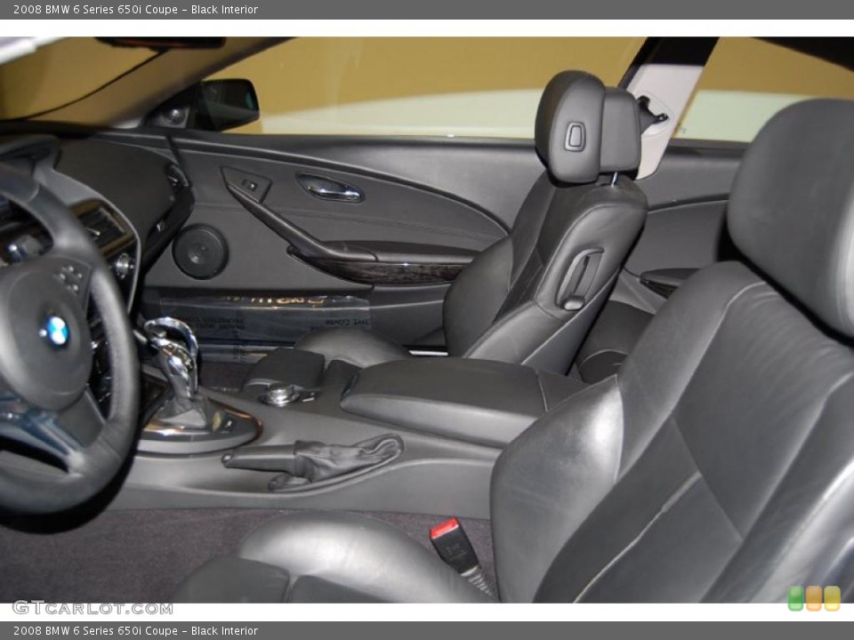 Black Interior Photo for the 2008 BMW 6 Series 650i Coupe #45219853